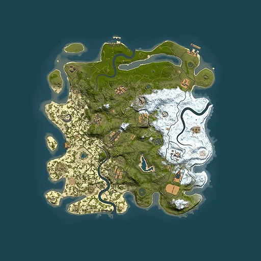Rust map seed 171734809, 4000x4000m top-down preview