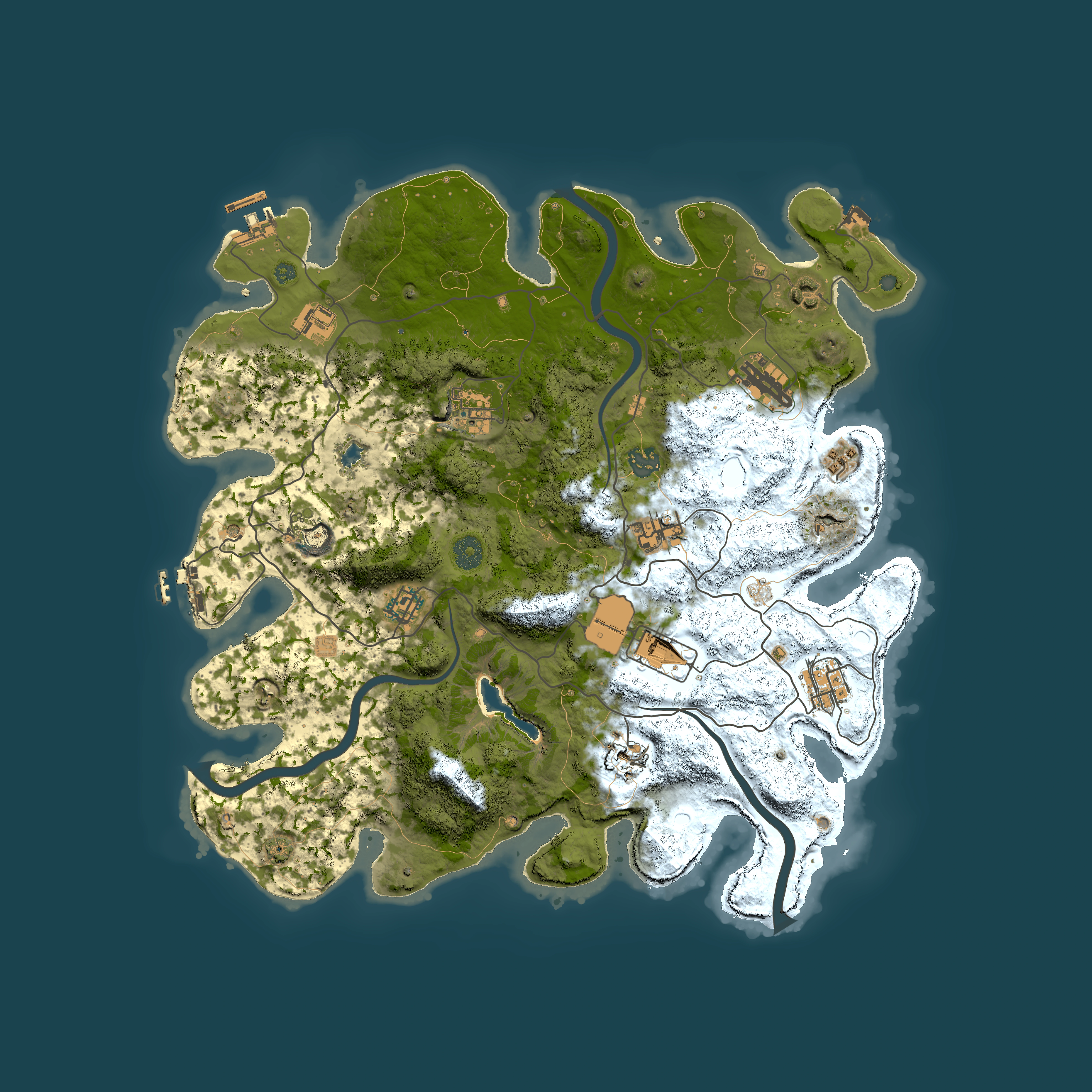 Full top-down render of Rust map seed 878147747, 4000x4000m