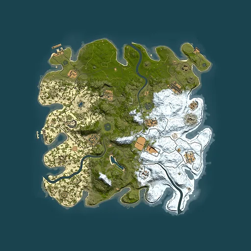 Rust map seed 878147747, 4000x4000m top-down preview