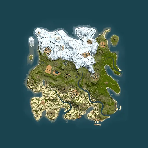Rust map seed 1544965666, 3500x3500m top-down preview