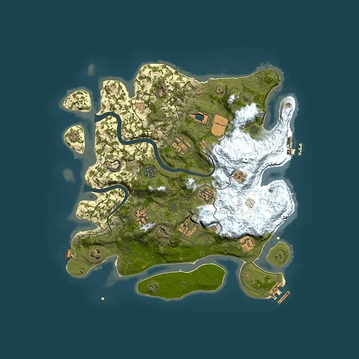 Rust map seed 1223315672, 3500x3500m top-down preview