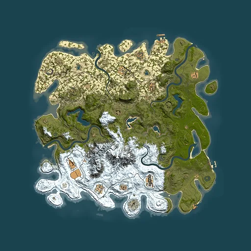 Rust map seed 1804679058, 5000x5000m top-down preview