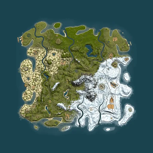 Rust map seed 1302170683, 5000x5000m top-down preview