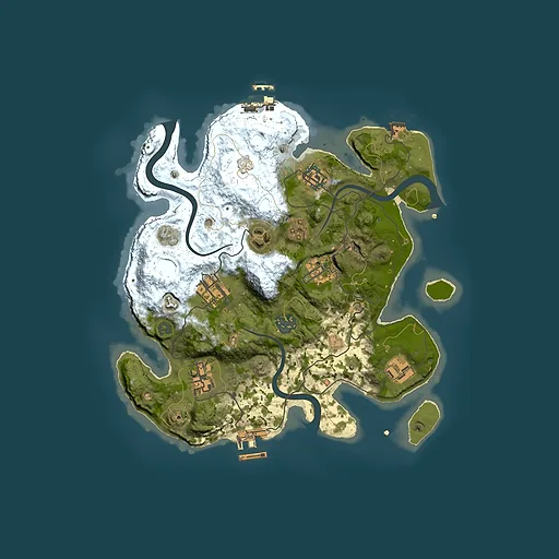 Rust map seed 328119385, 3000x3000m top-down preview