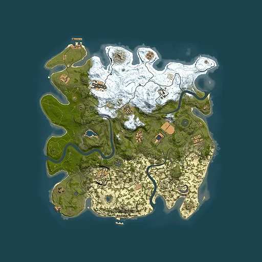 Rust map seed 527350158, 4000x4000m top-down preview