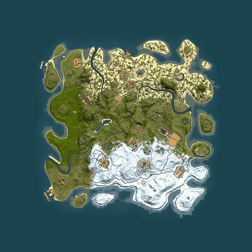 Rust map seed 890656061, 4000x4000m top-down preview