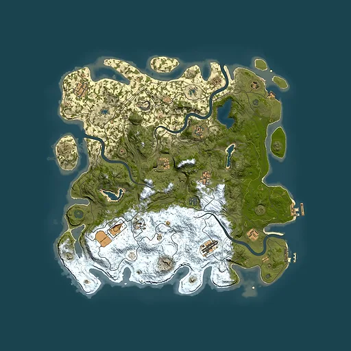 Rust map seed 1889758606, 4500x4500m top-down preview
