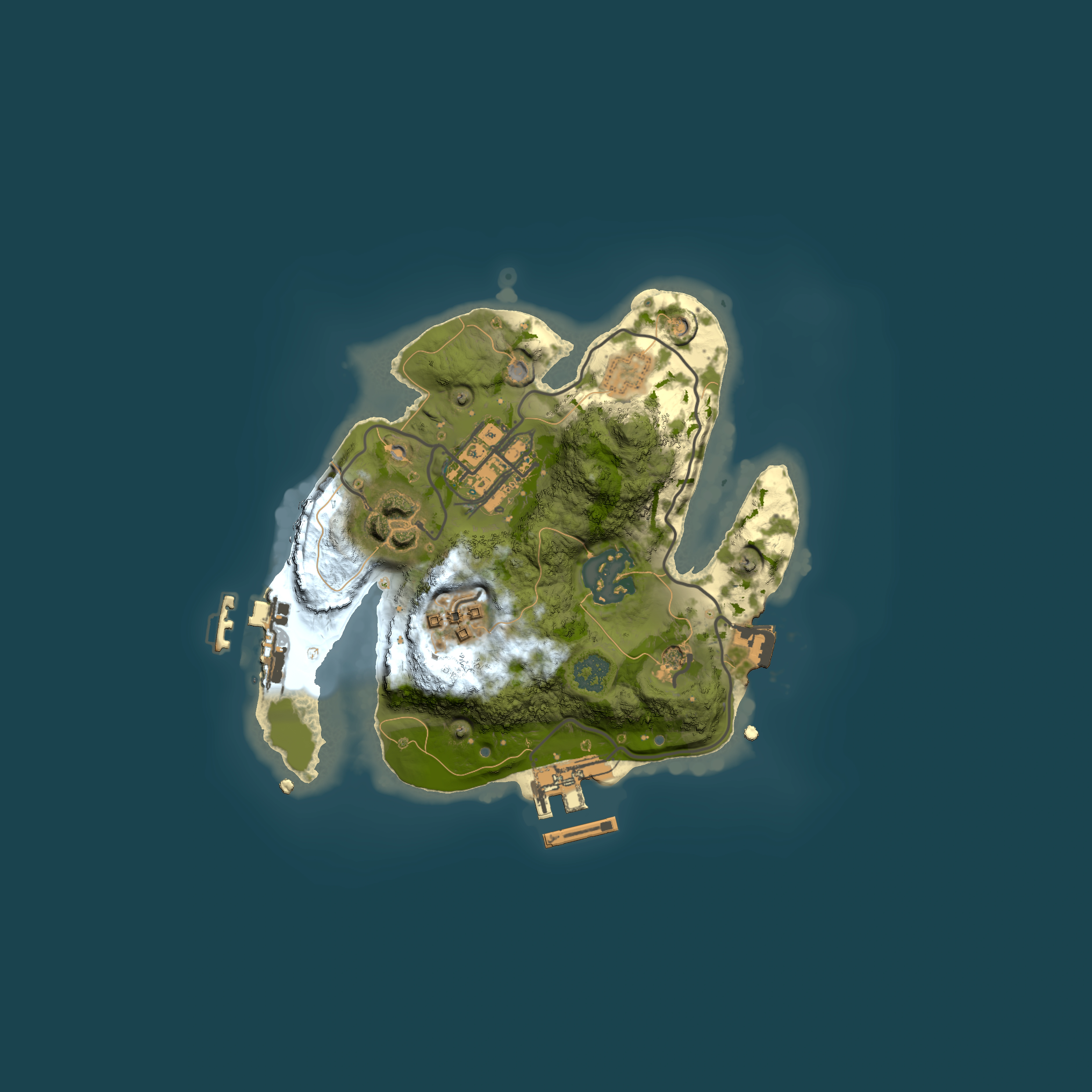 Full top-down render of Rust map seed 1198519239, 2000x2000m