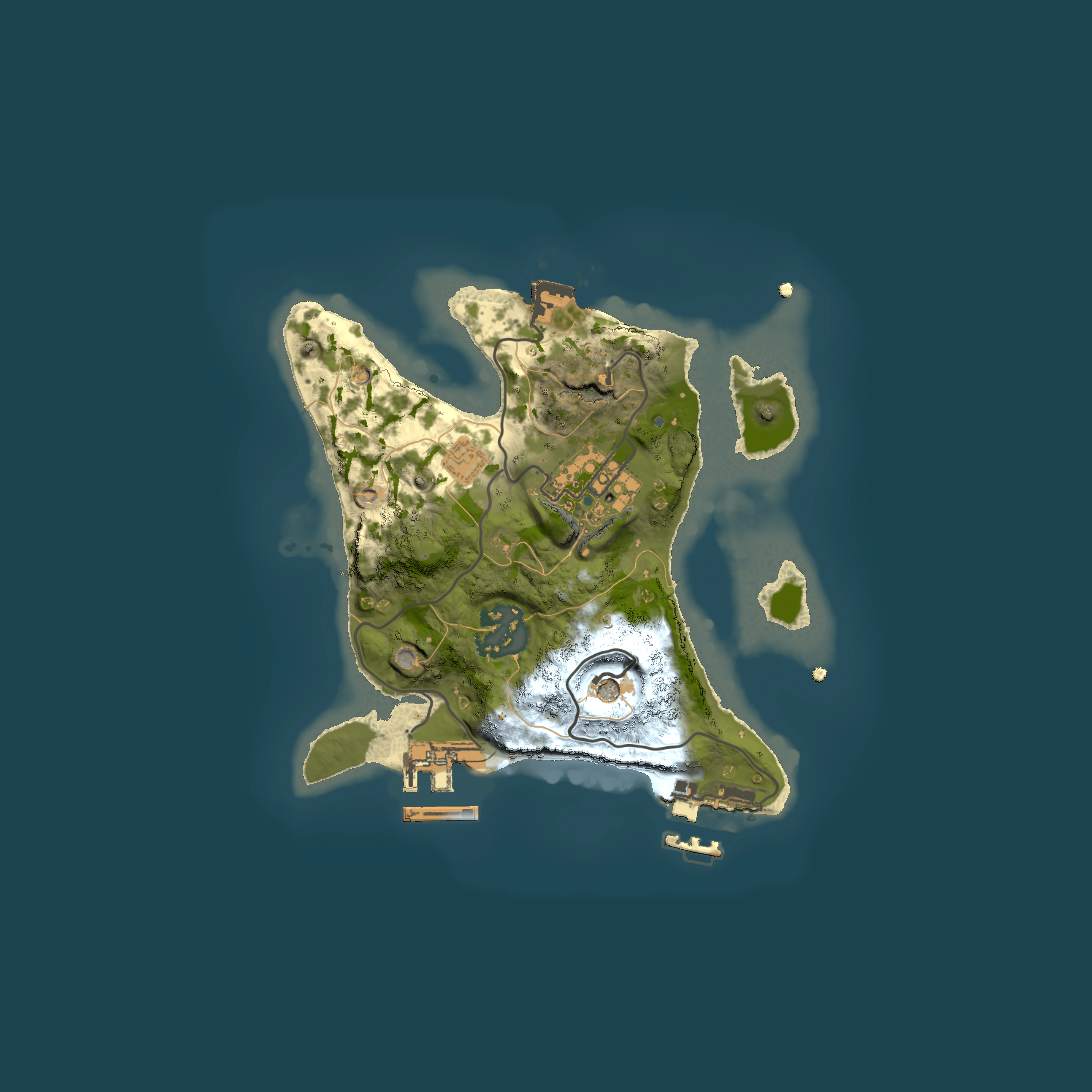 Full top-down render of Rust map seed 438237781, 2000x2000m