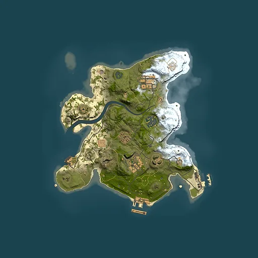 Rust map seed 174699136, 2500x2500m top-down preview
