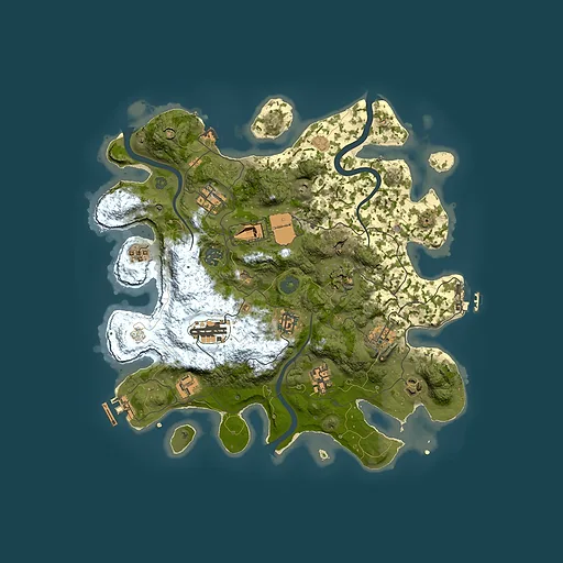 Rust map seed 1619542126, 3500x3500m top-down preview
