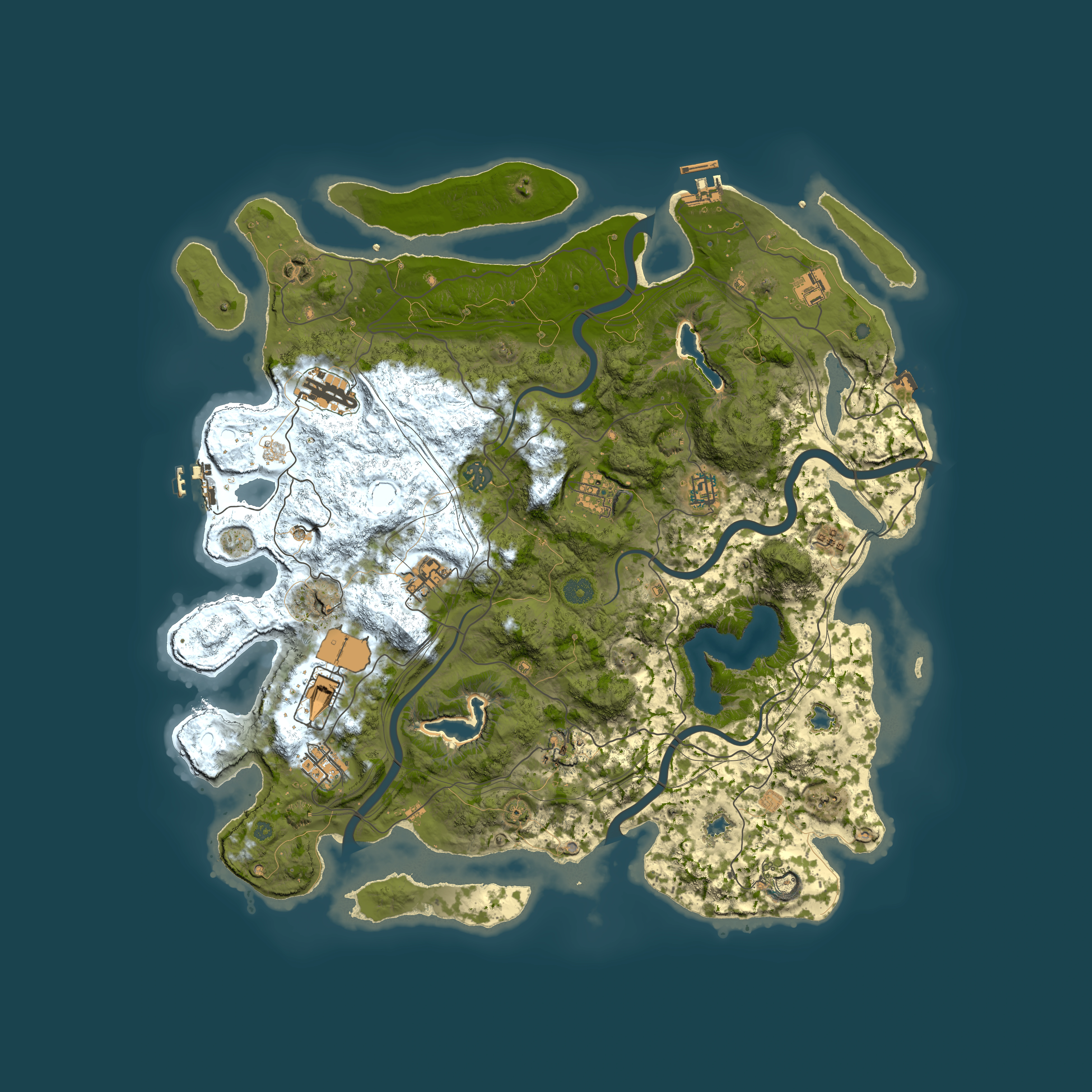 Full top-down render of Rust map seed 1452533583, 4500x4500m