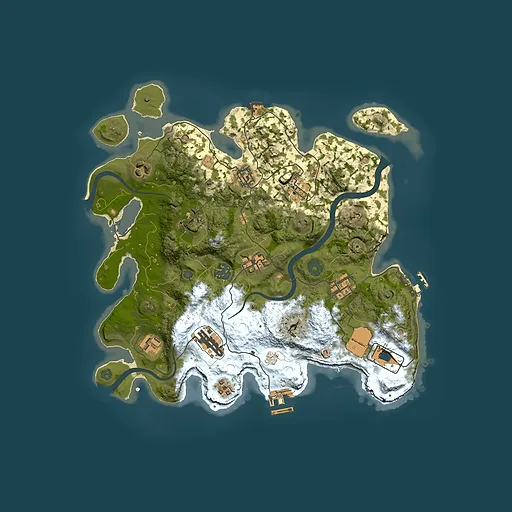 Rust map seed 1932741055, 3500x3500m top-down preview