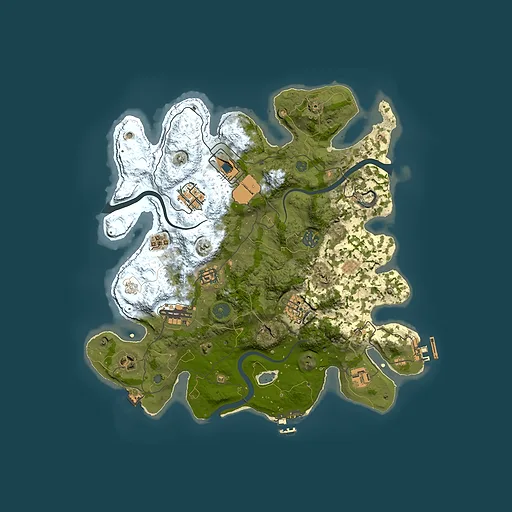 Rust map seed 717651290, 3500x3500m top-down preview