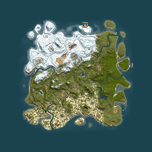 Rust map seed 44383312, 4500x4500m top-down preview