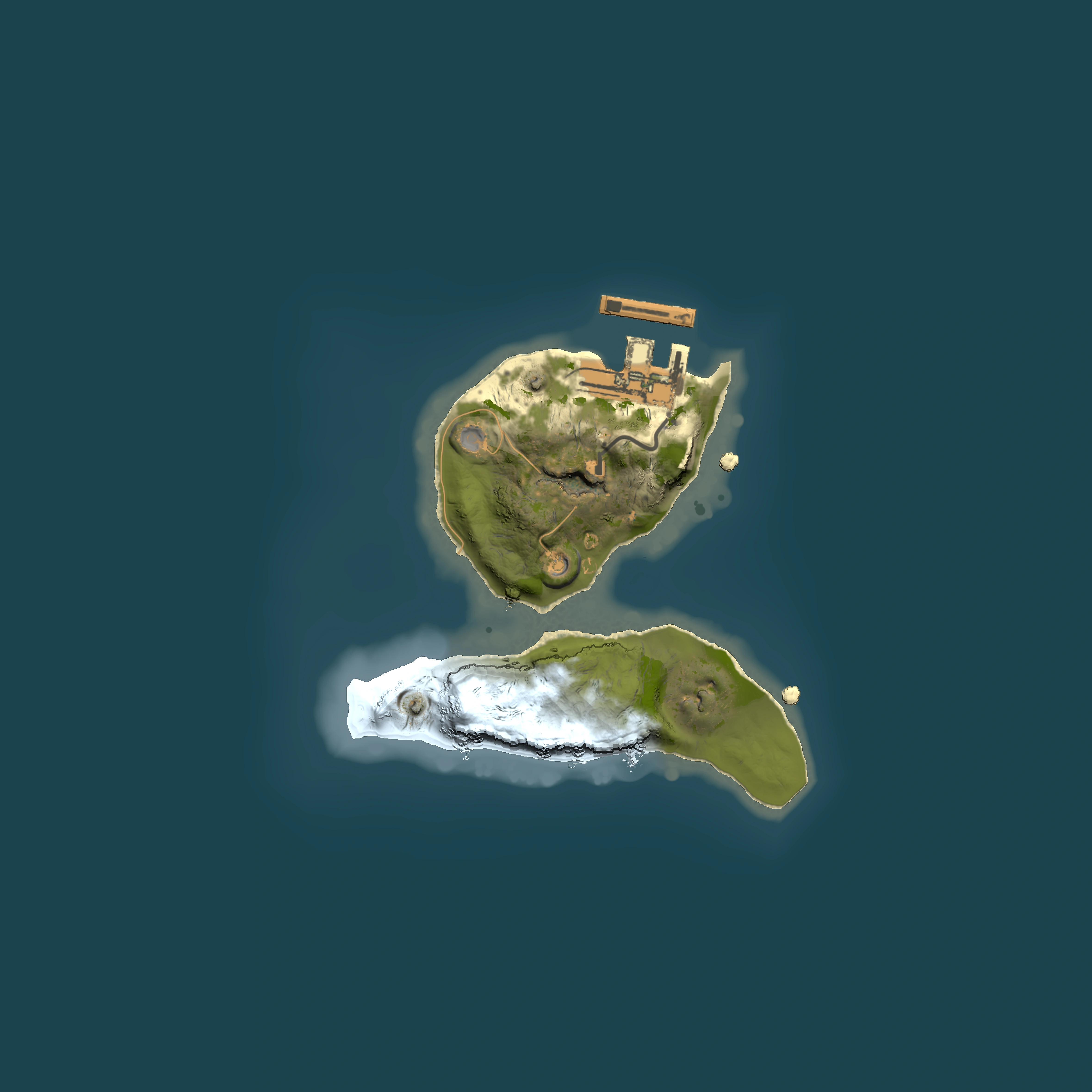 Full top-down render of Rust map seed 1918461210, 1500x1500m
