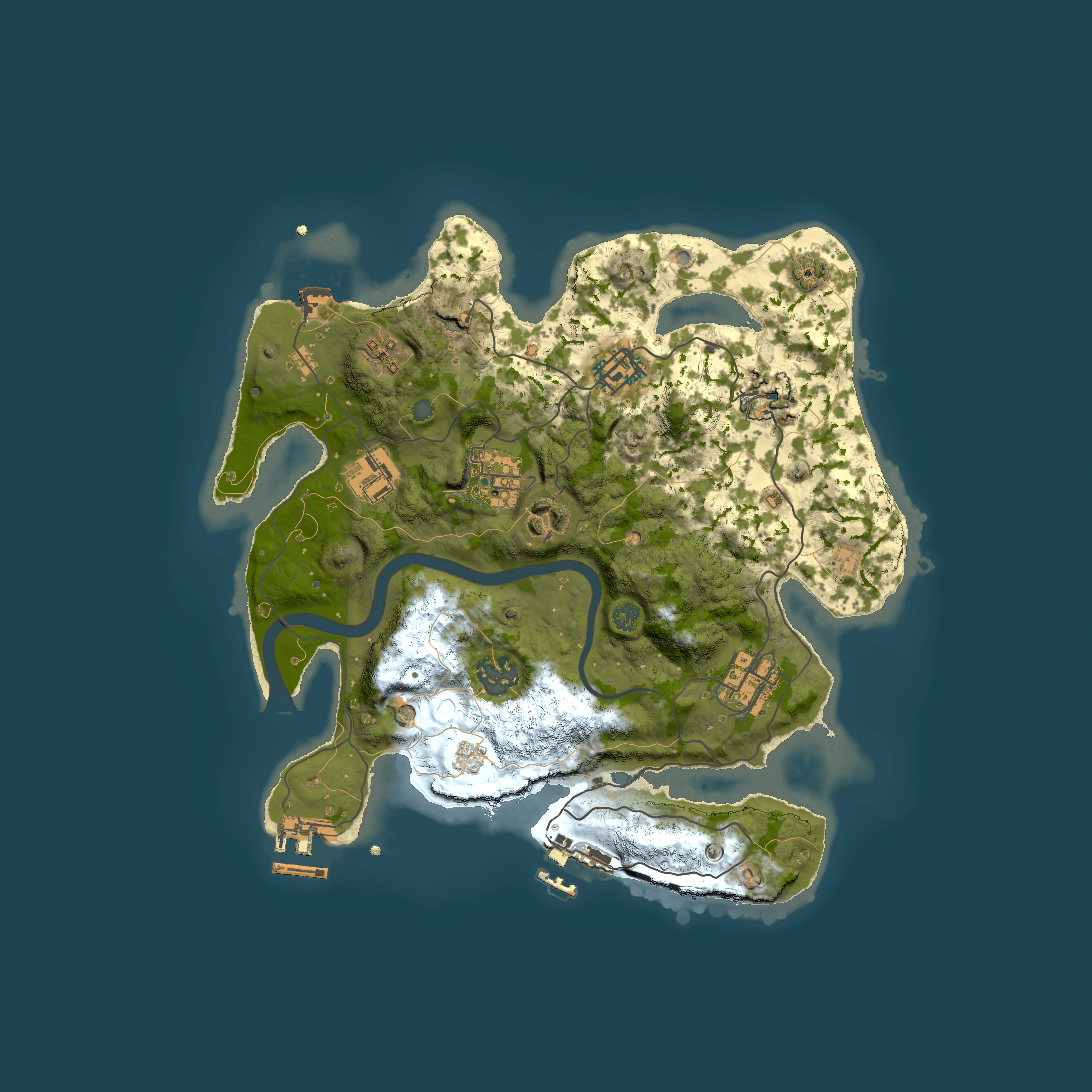 Full top-down render of Rust map seed 603436362, 3000x3000m