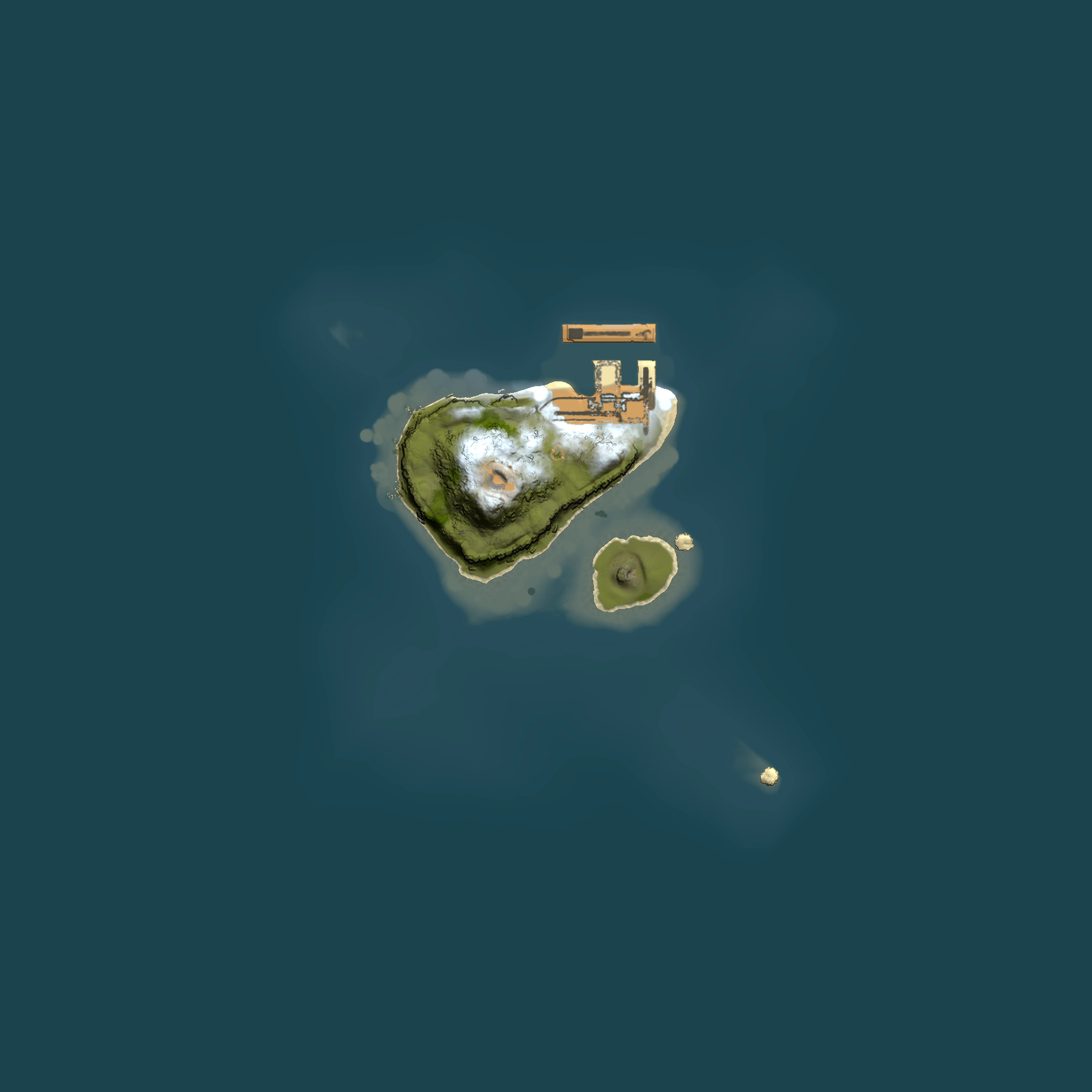 Full top-down render of Rust map seed 1255864765, 1500x1500m