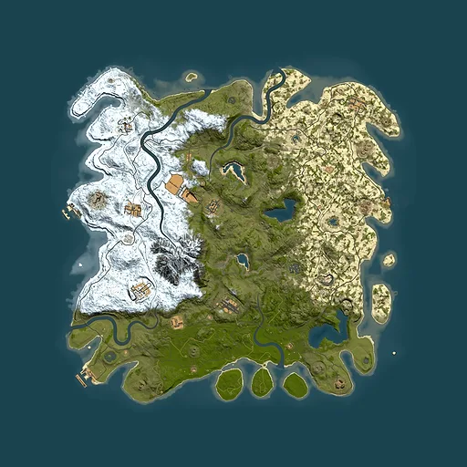 Rust map seed 1393884768, 5000x5000m top-down preview