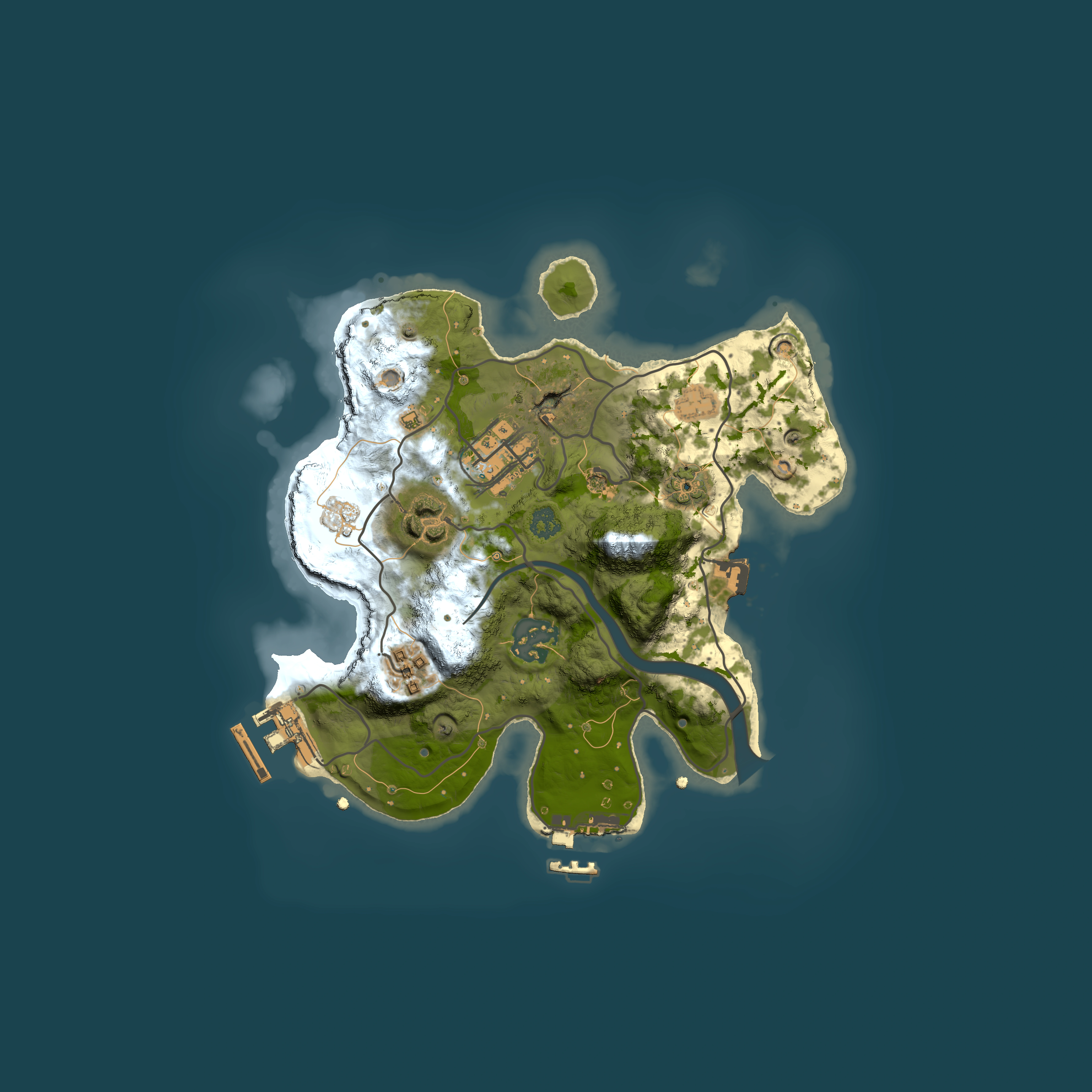 Full top-down render of Rust map seed 1869407272, 2500x2500m