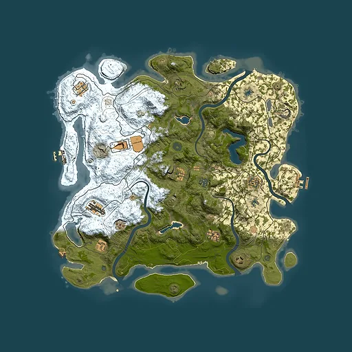 Rust map seed 658114155, 4500x4500m top-down preview