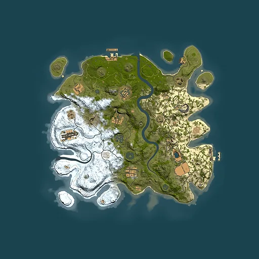 Rust map seed 1811510338, 3500x3500m top-down preview