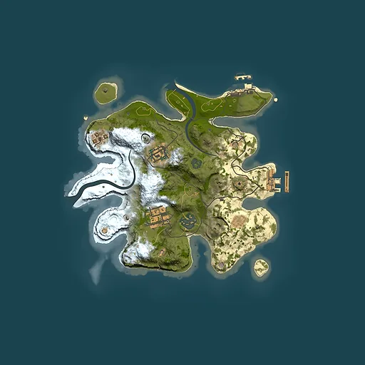 Rust map seed 1234022609, 2500x2500m top-down preview