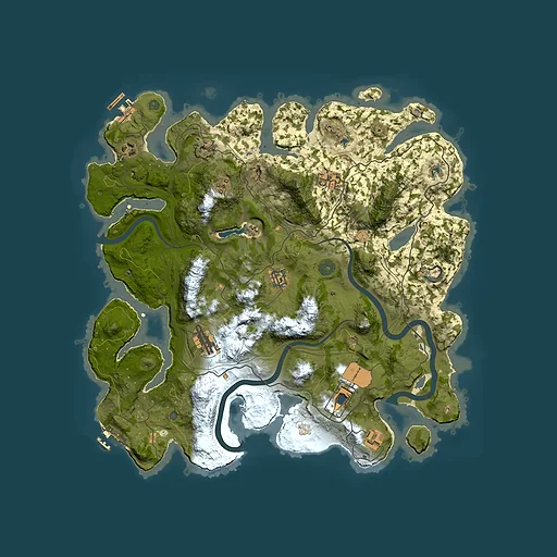 Rust map seed 1337, 4000x4000m top-down preview