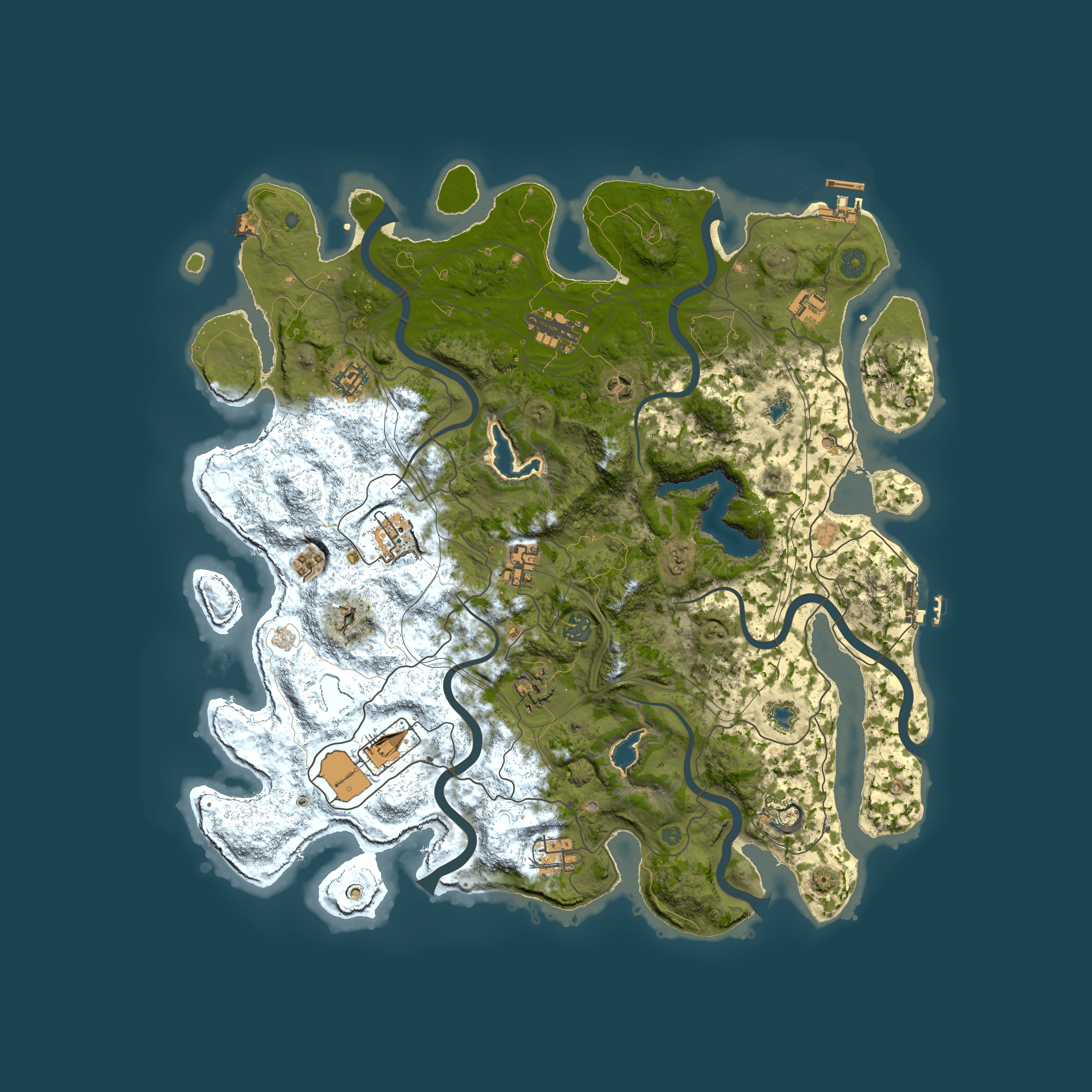 Full top-down render of Rust map seed 1459350885, 4500x4500m