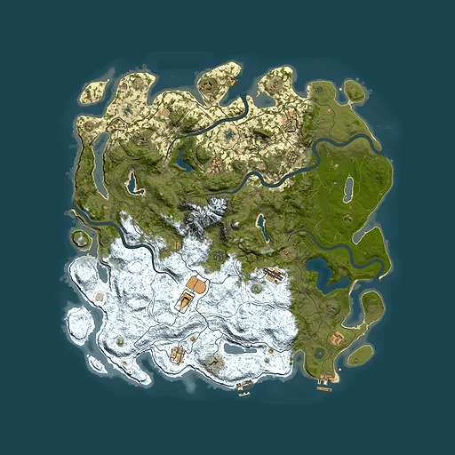 Rust map seed 927704684, 5000x5000m top-down preview