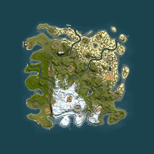 Rust map seed 1528540087, 4000x4000m top-down preview
