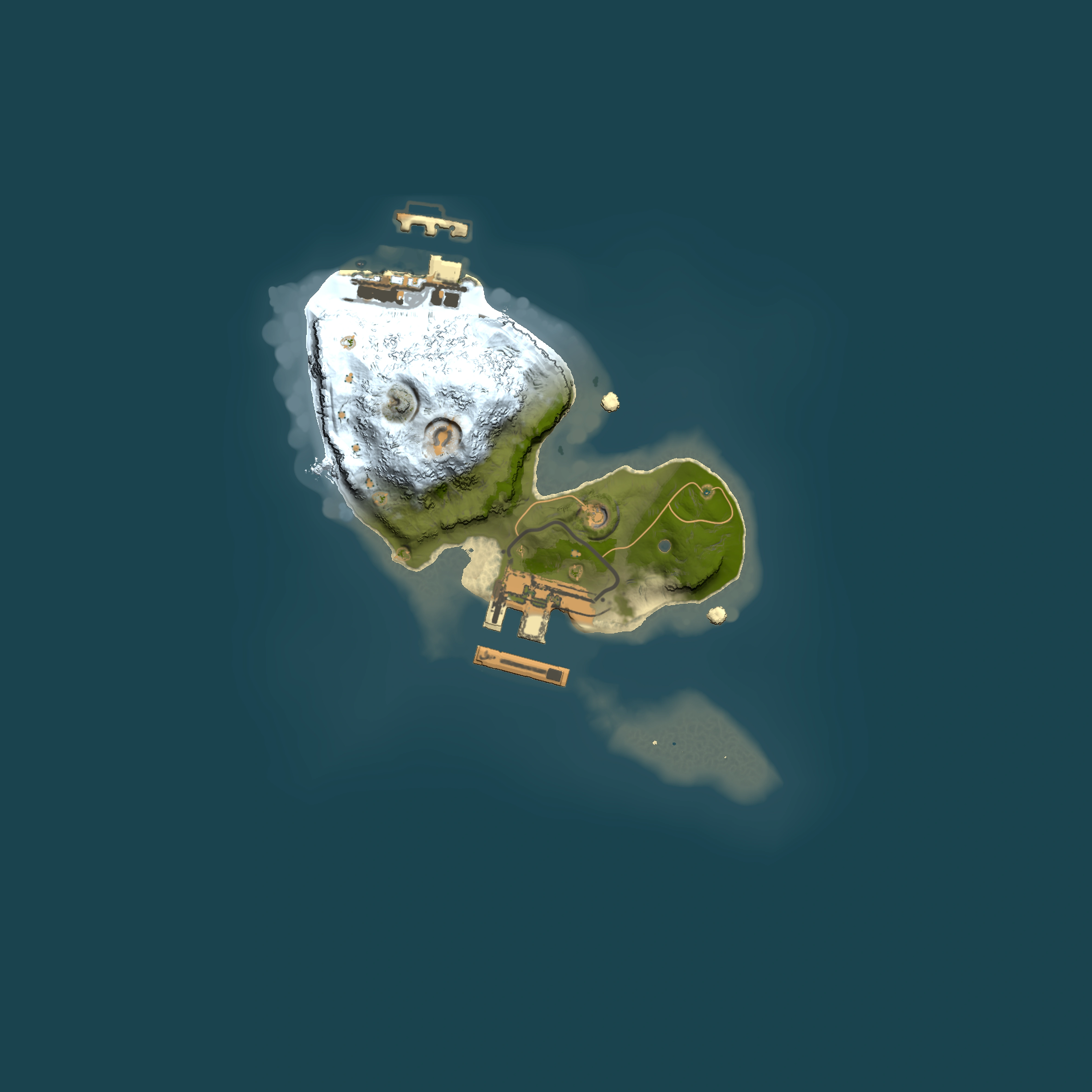 Full top-down render of Rust map seed 1375312327, 1500x1500m