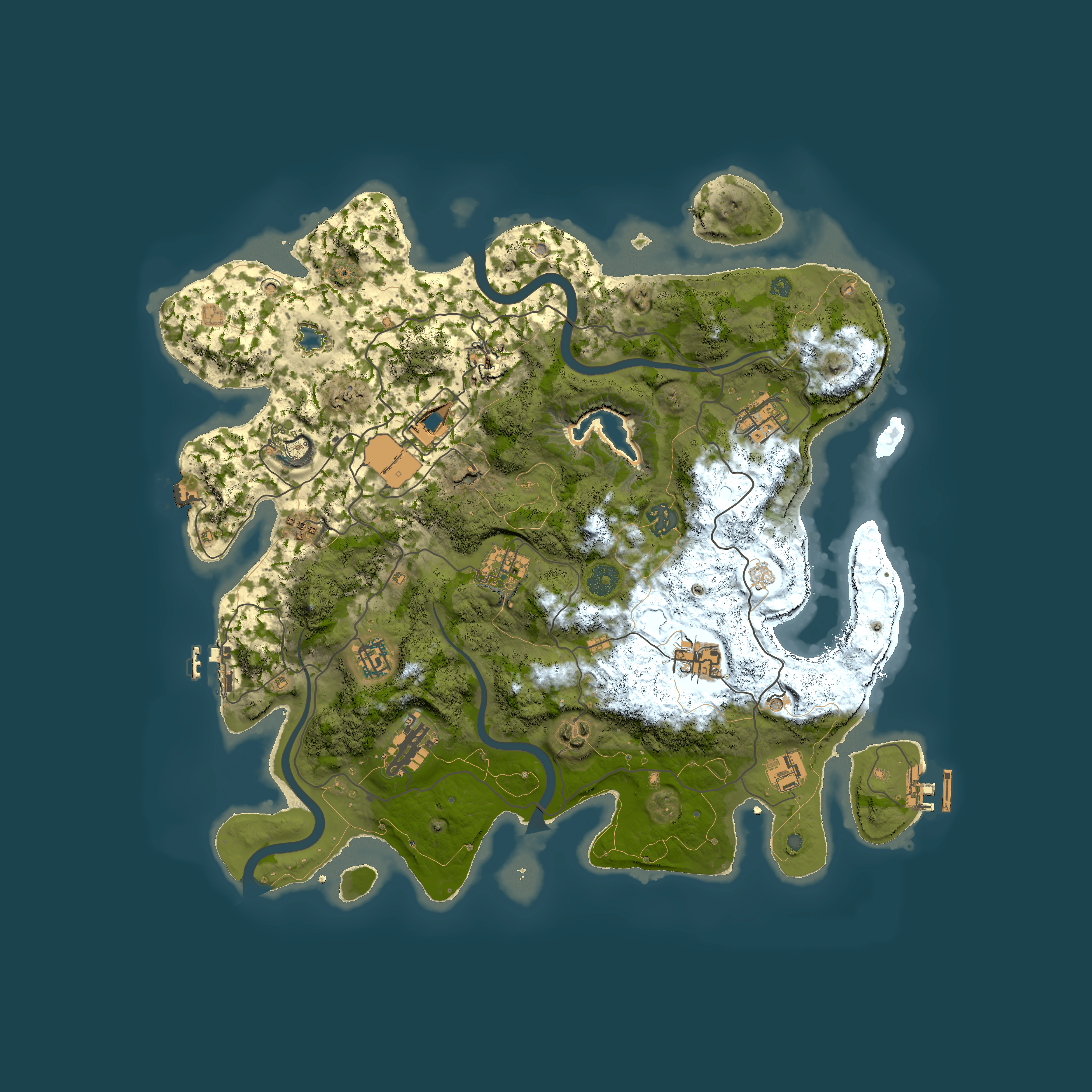 Full top-down render of Rust map seed 1546771515, 4000x4000m