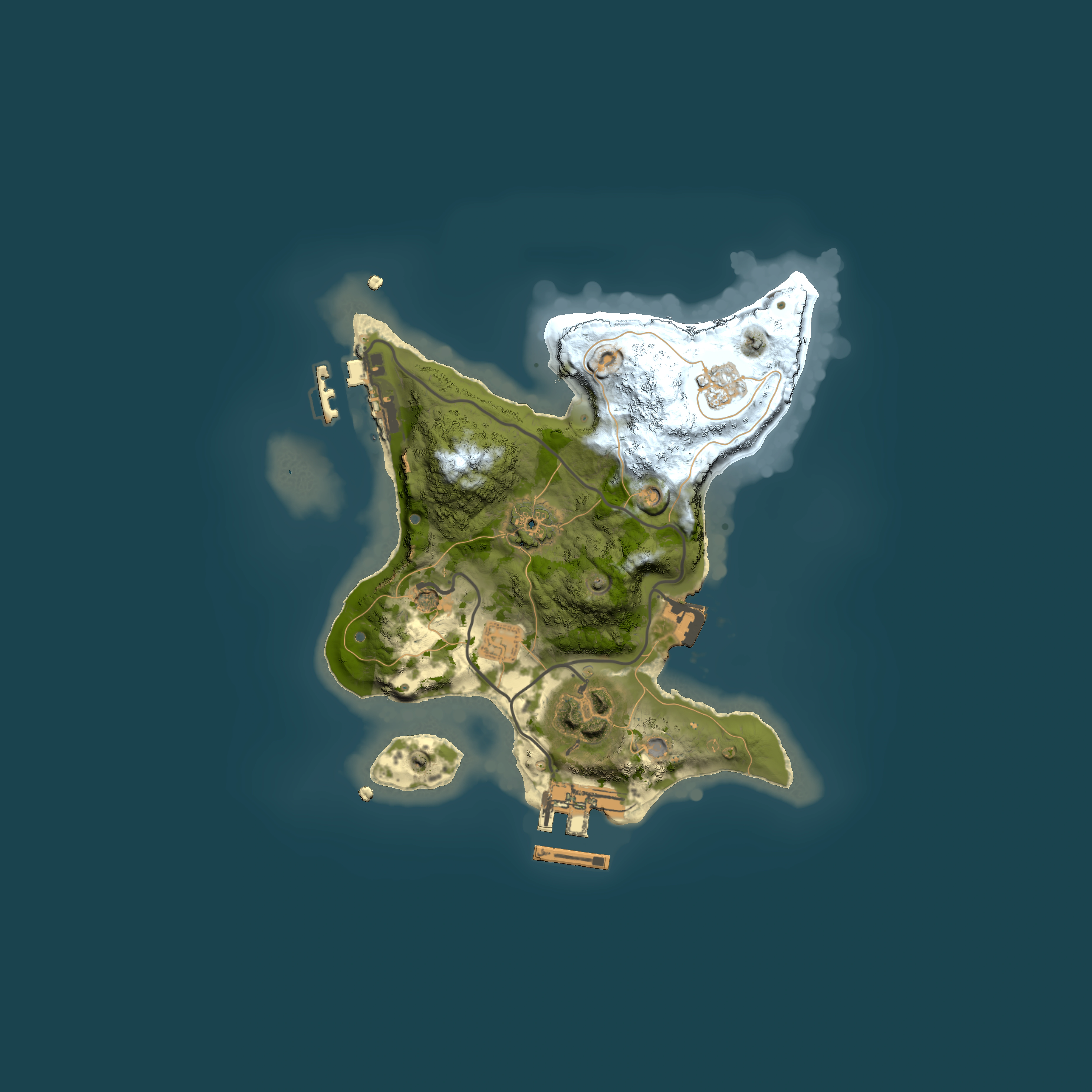 Full top-down render of Rust map seed 782461836, 2000x2000m