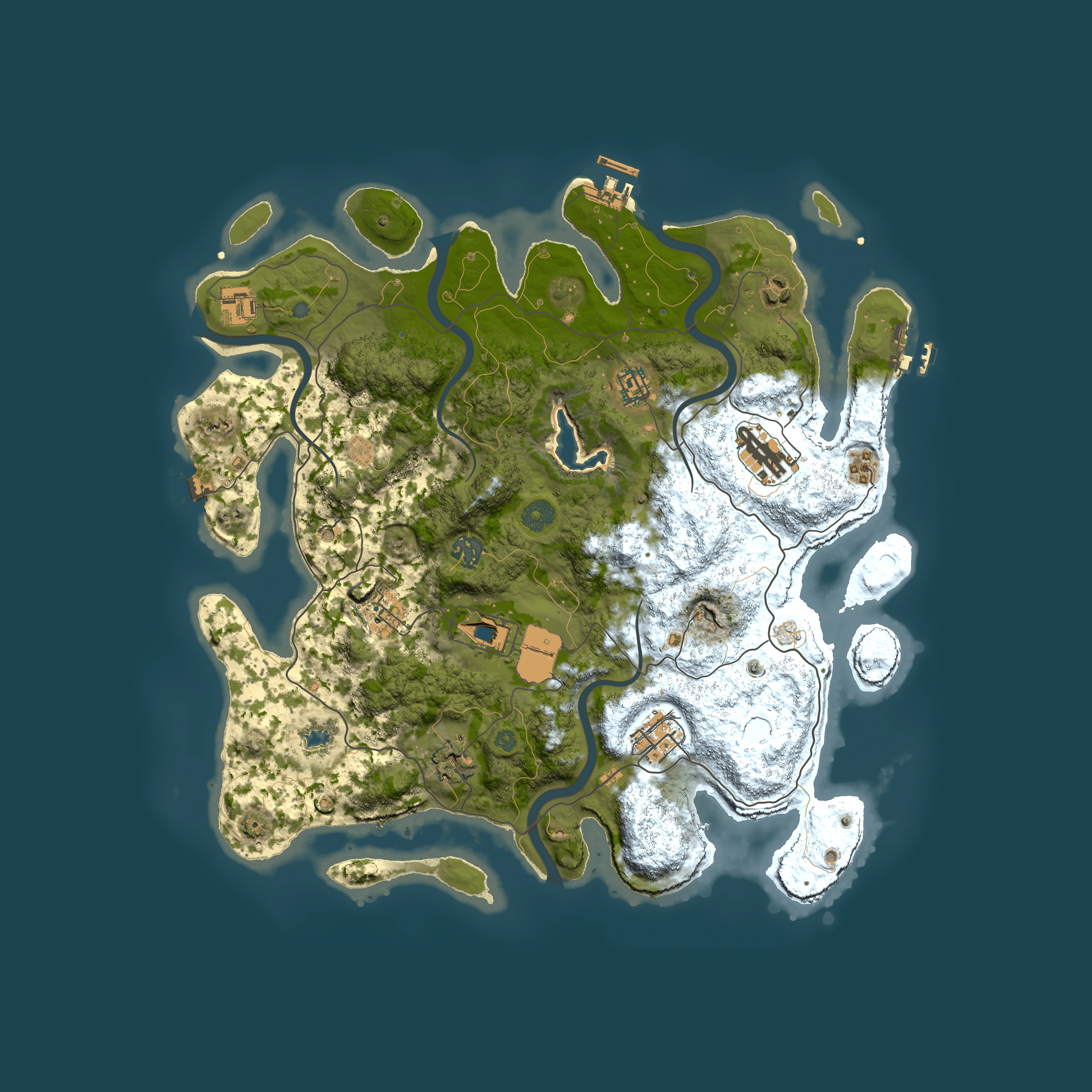 Full top-down render of Rust map seed 1413665539, 4000x4000m