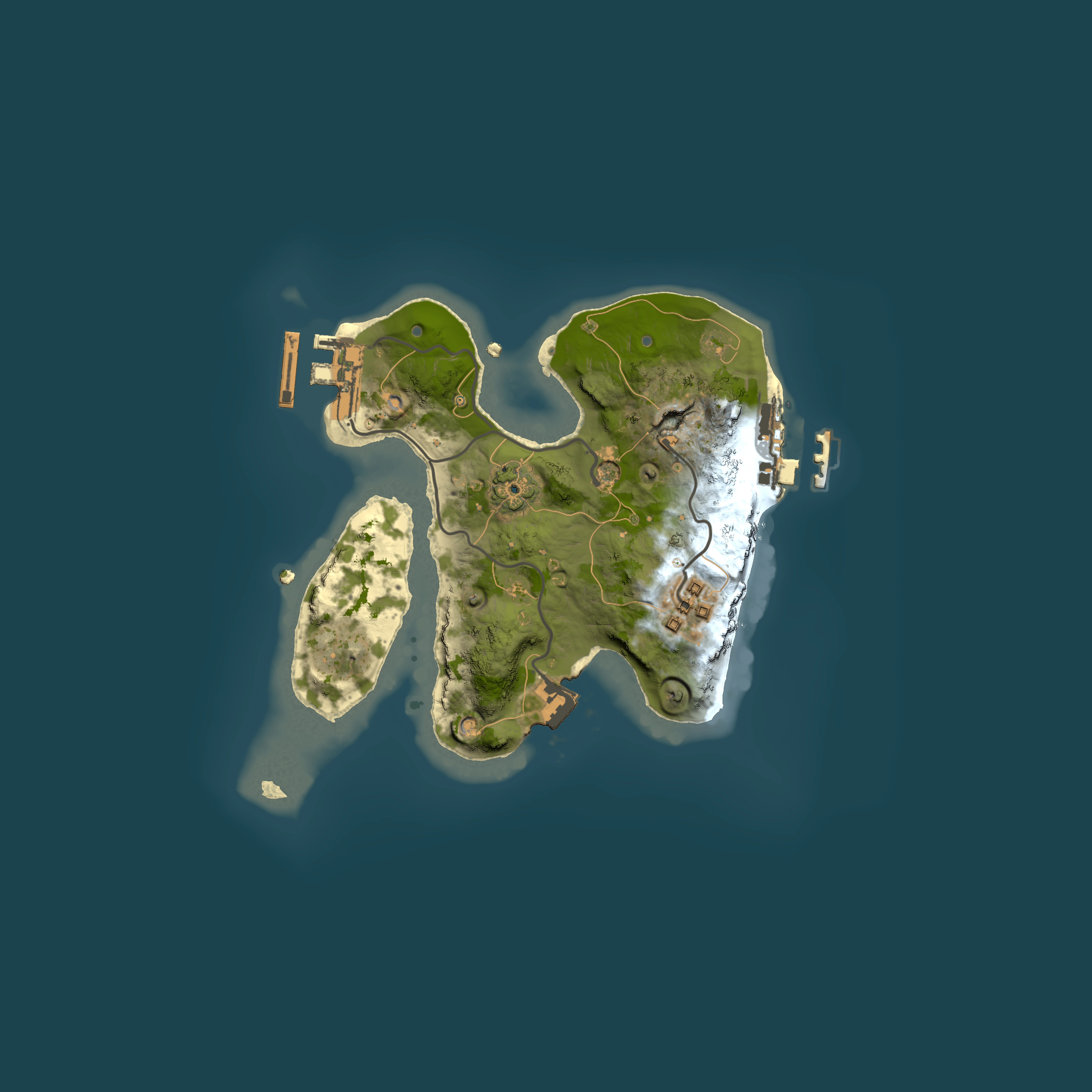 Full top-down render of Rust map seed 1228884926, 2000x2000m