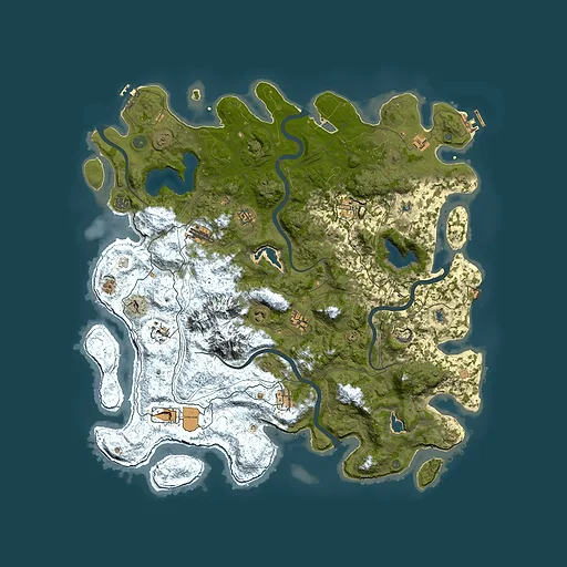 Rust map seed 743094046, 5000x5000m top-down preview