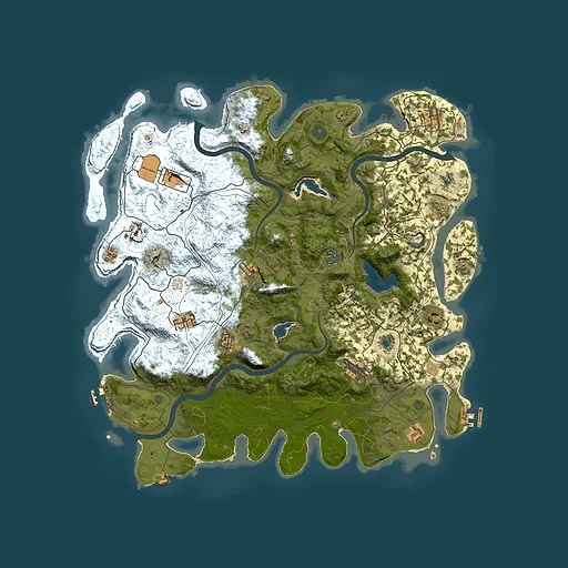 Rust map seed 1995411452, 4500x4500m top-down preview