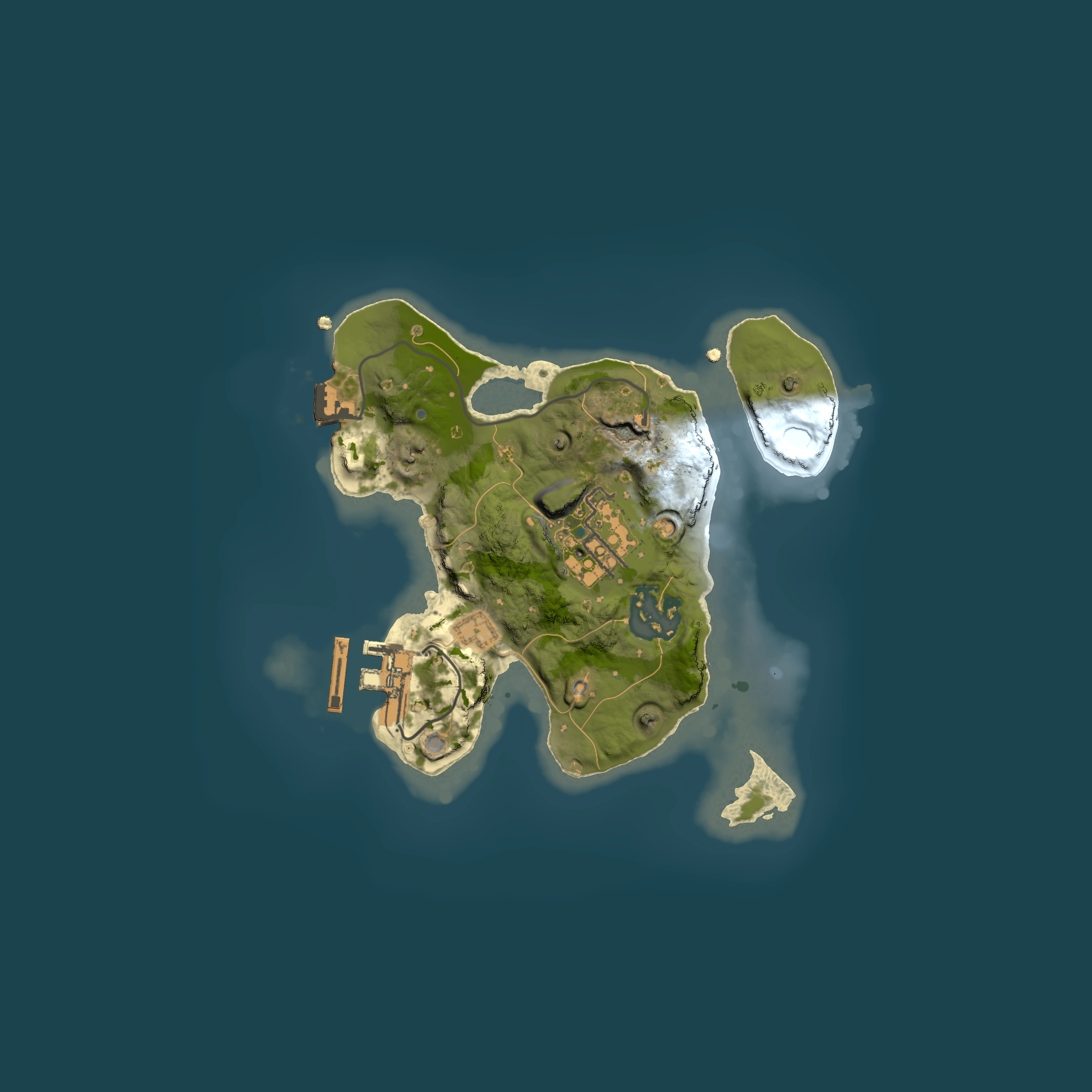 Full top-down render of Rust map seed 1615714444, 2000x2000m
