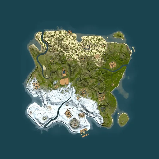 Rust map seed 2023976505, 3500x3500m top-down preview