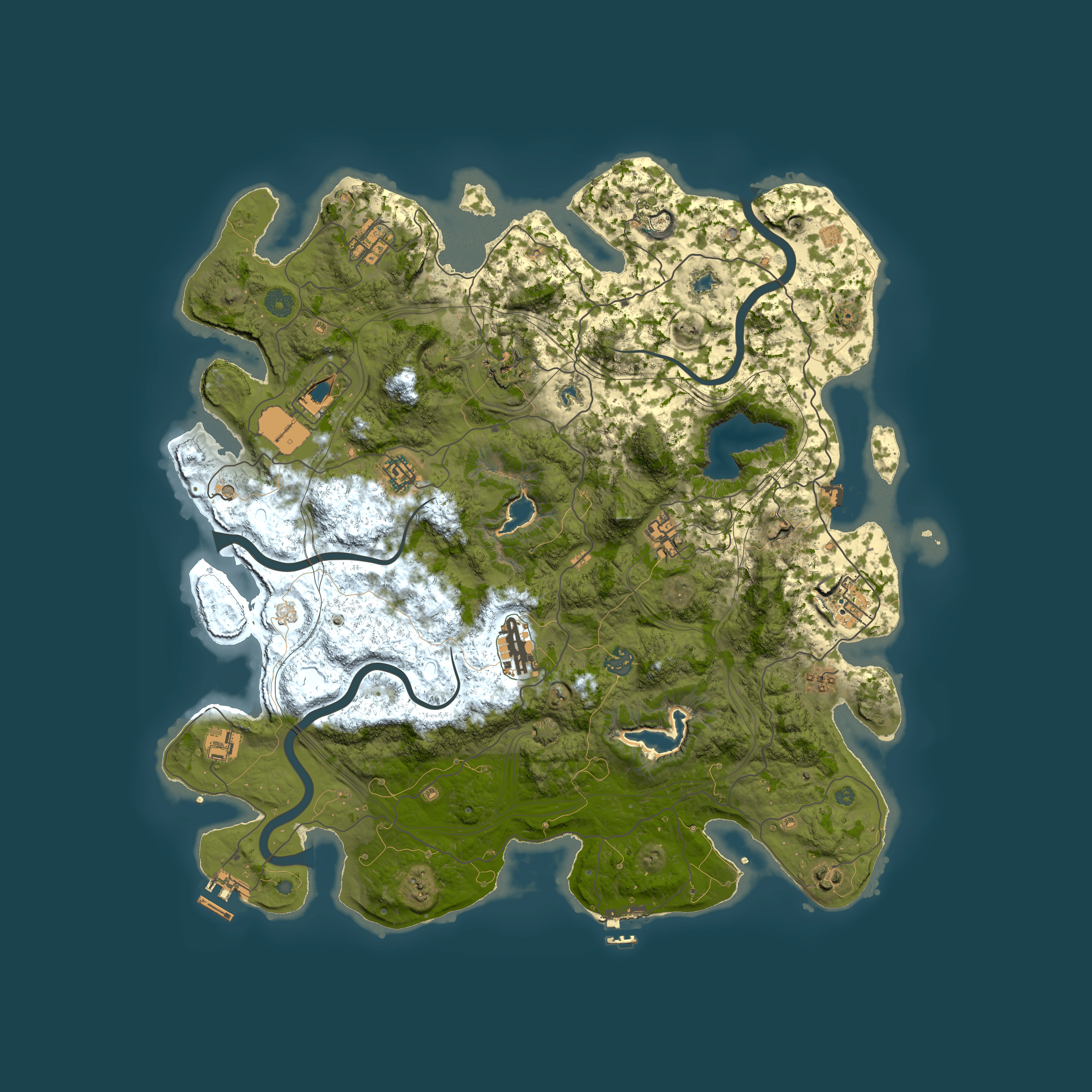 Full top-down render of Rust map seed 696905894, 4500x4500m
