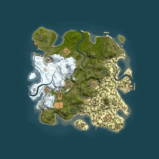 Rust map seed 1558400549, 3500x3500m top-down preview