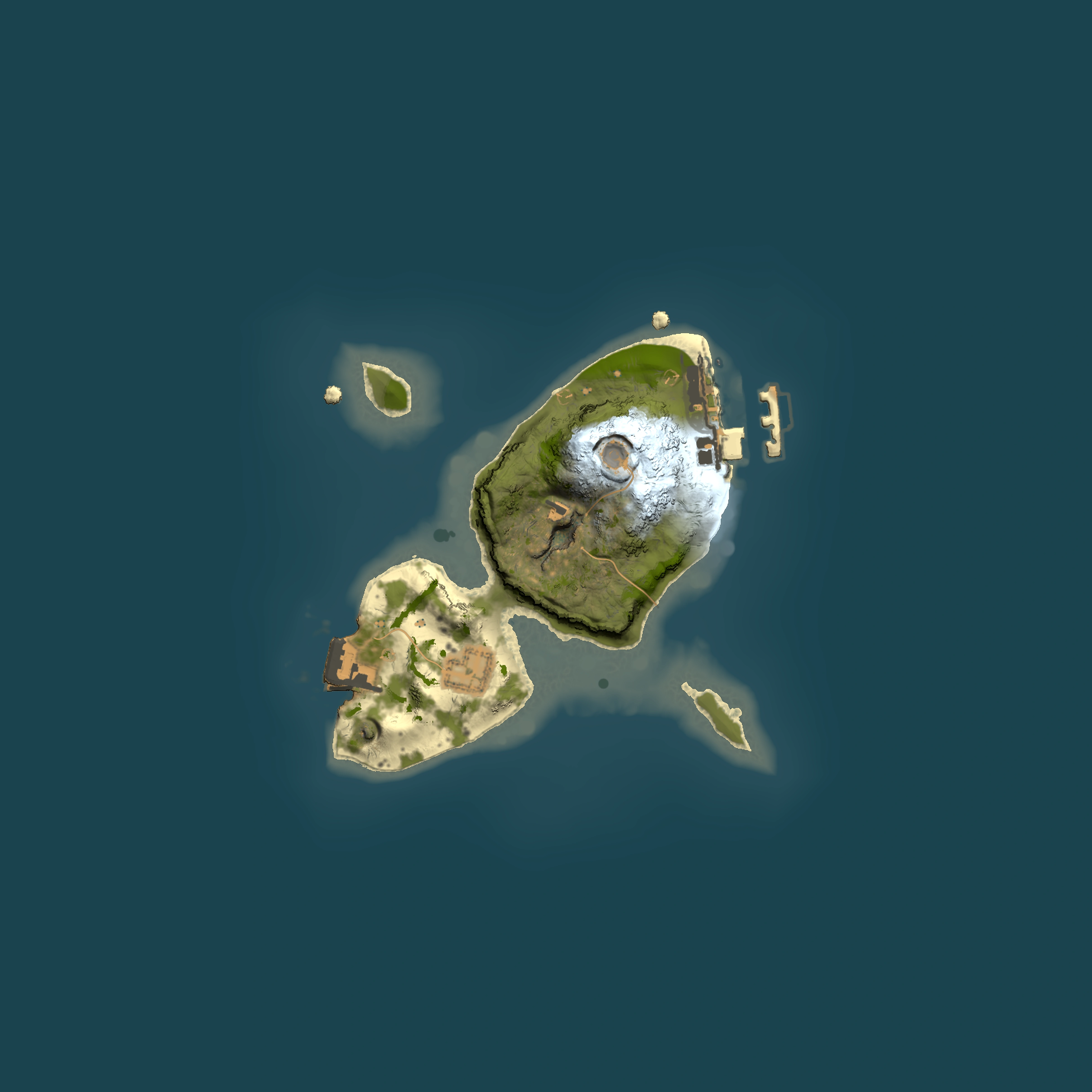 Full top-down render of Rust map seed 1372657858, 1500x1500m