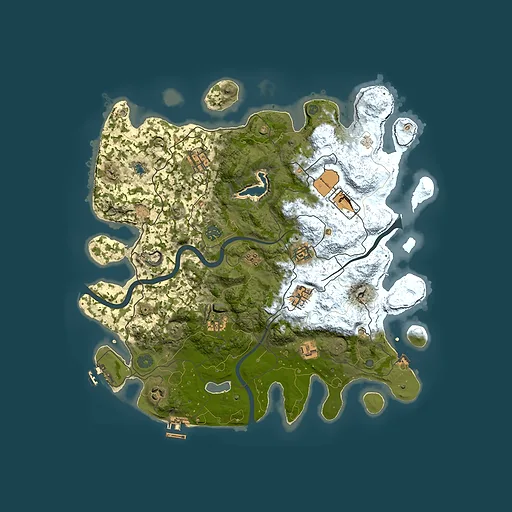 Rust map seed 2099855744, 4000x4000m top-down preview