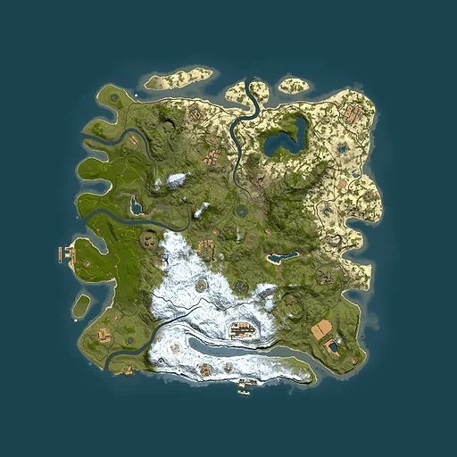 Rust map seed 2087946060, 4500x4500m top-down preview