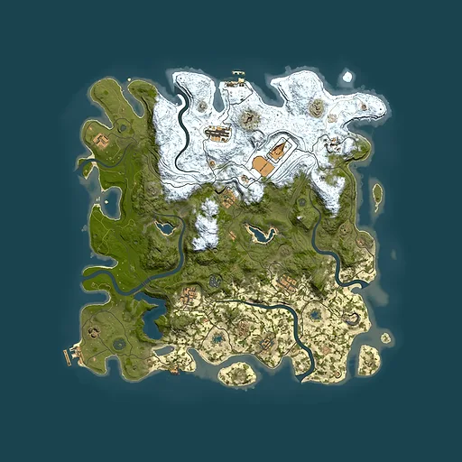 Rust map seed 1418071686, 4500x4500m top-down preview