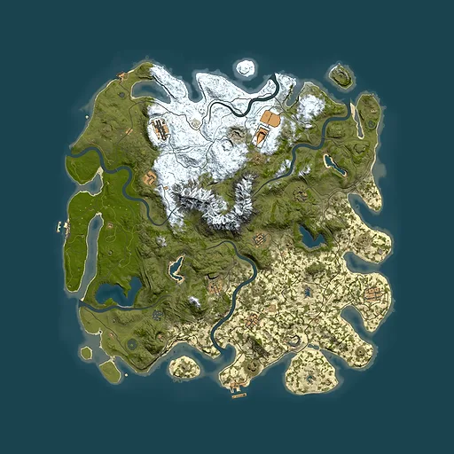Rust map seed 1029341704, 5000x5000m top-down preview