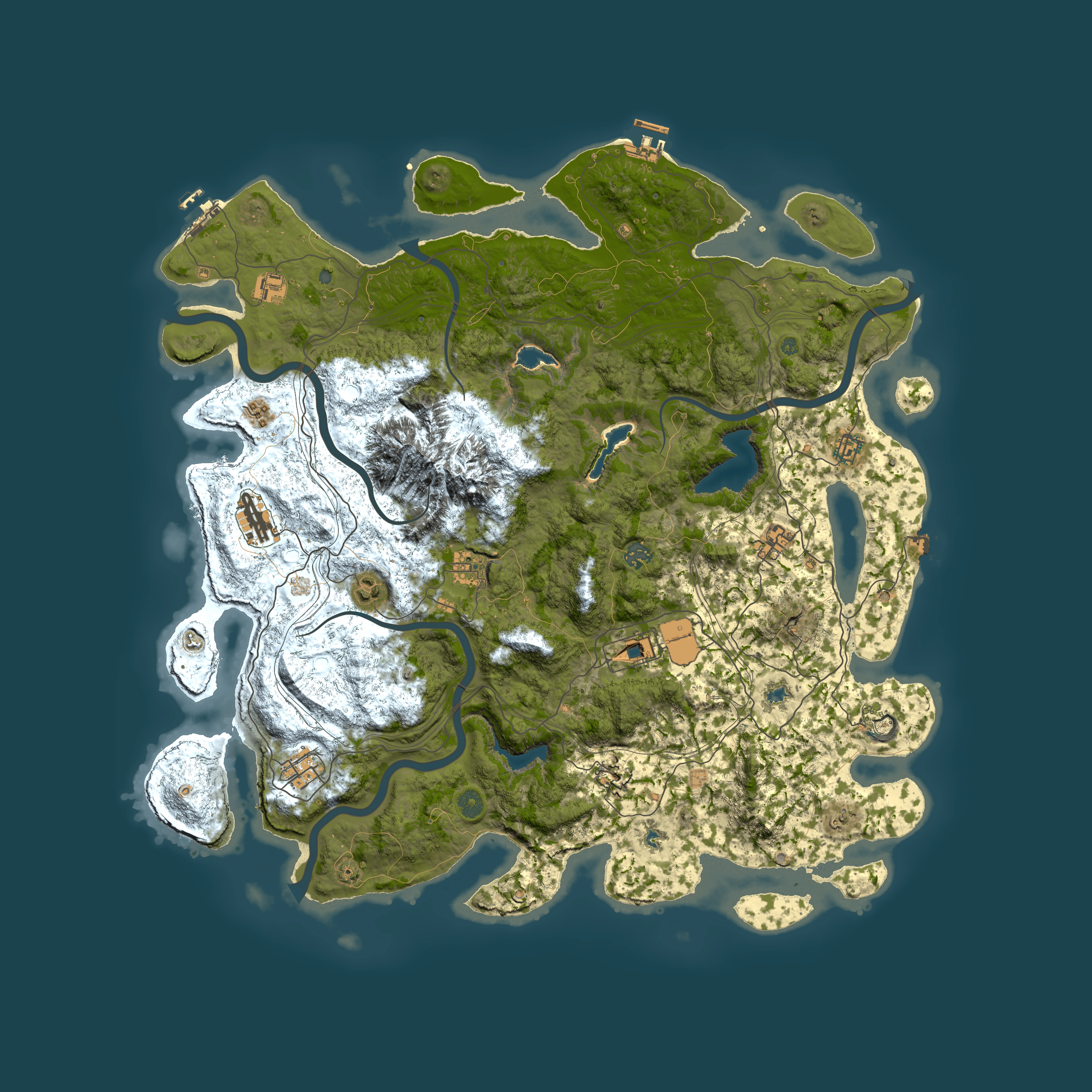 Full top-down render of Rust map seed 707339714, 5000x5000m