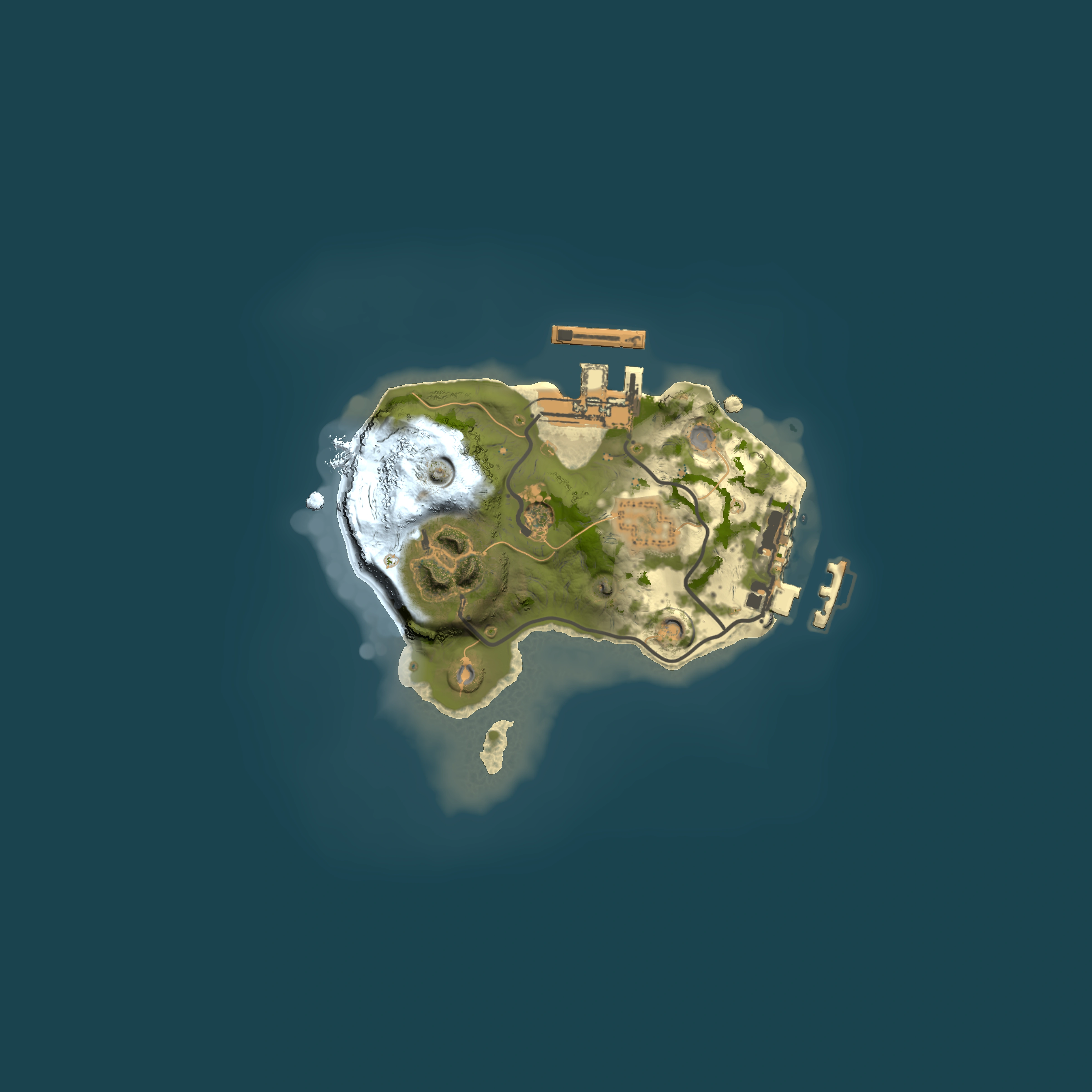 Full top-down render of Rust map seed 799543498, 1500x1500m