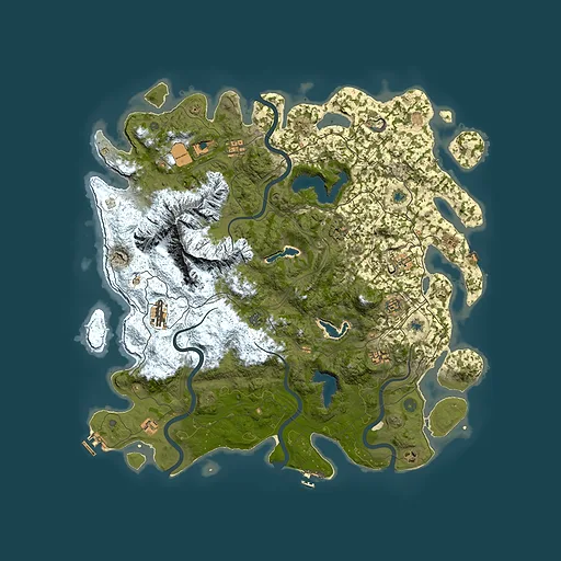 Rust map seed 492111174, 5000x5000m top-down preview